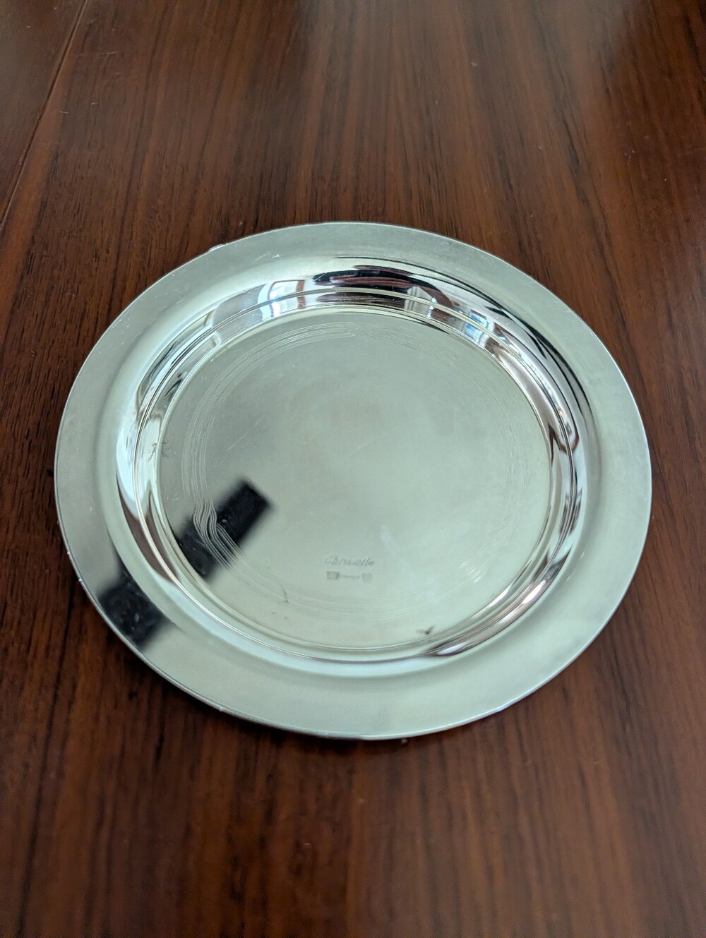 Christofle France Small Plate Wine Bottle Coaster Pre Owned